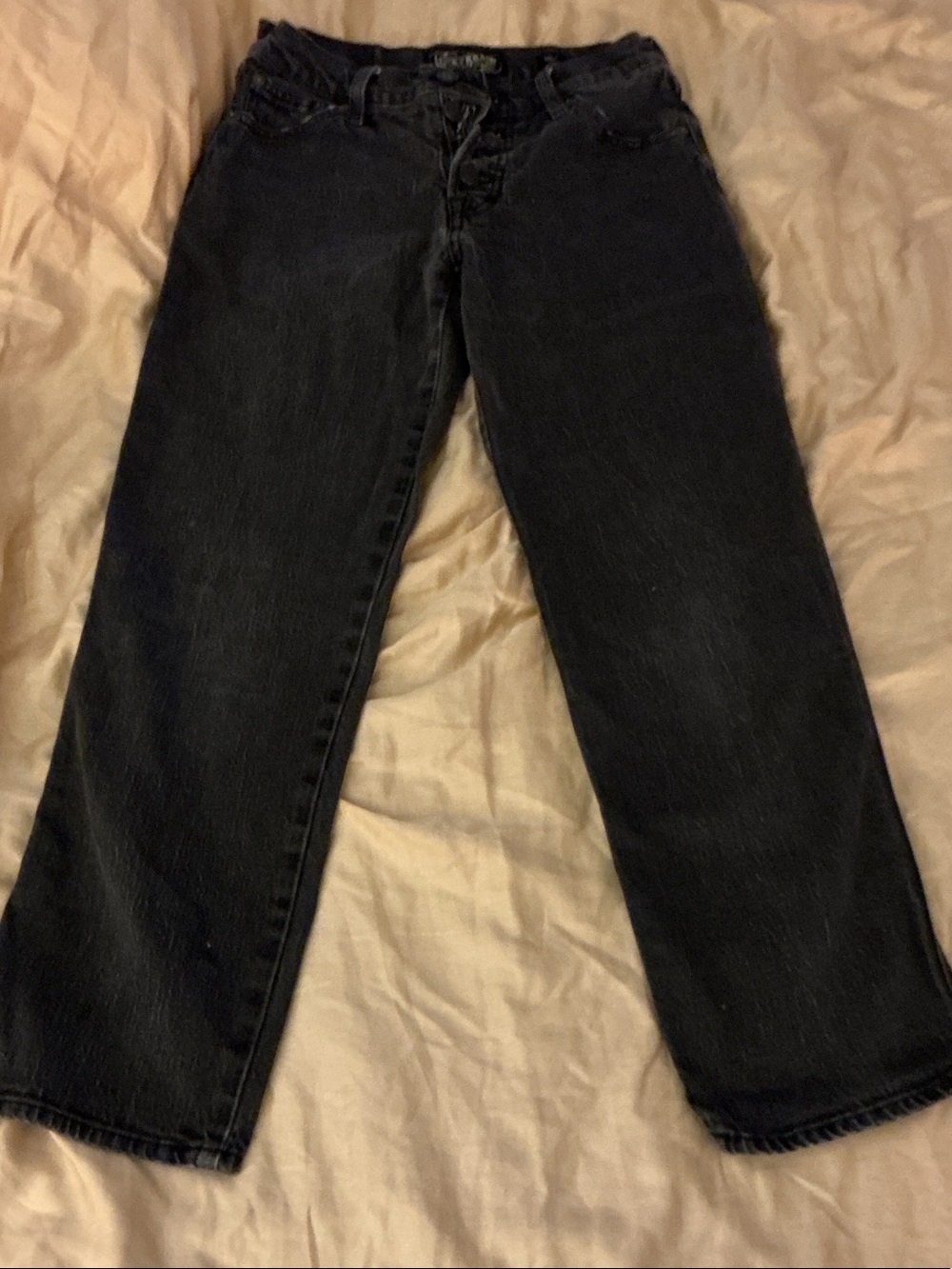 Lucky brand women’s Black crop Straight-Leg Jeans